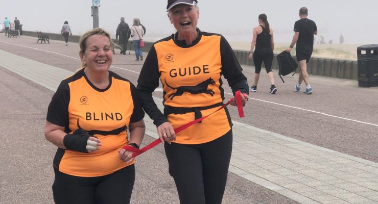 Sarah and Karen running