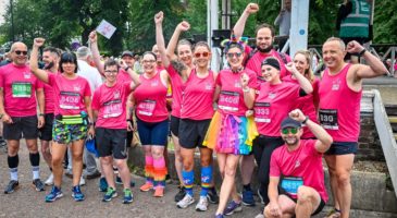 Runners in pink